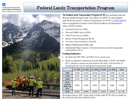 Federal Lands Transportation Program fact sheet