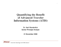 Qualifying the benefit of Advanced Traveler Information Systems ATIS