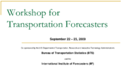 Workshop for Transportation Forecasters