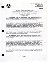 Secretary of Transportation Rodney Slater Speeches April 2000