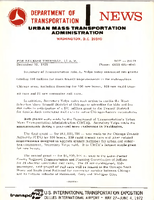 Department of Transportation News Urban Mass Transportation Administration DOT 24171