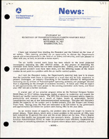 Statement by Secretary of Transportation Elizabeth Hanford Dole Press Conference September 19 1985