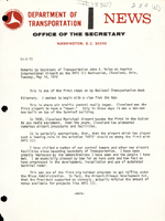 Remarks by Secretary of Transportation John A Volpe at Hopkins International Airport at the ARTS III Dedication