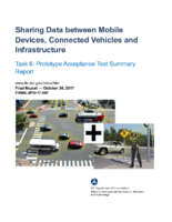 Sharing Data between Mobile Devices Connected Vehicles and Infrastructure Task 6 Prototype Acceptance Test Summary Report