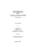 Rubber modified asphalt Concrete METRO RUMAC evaluation  Lakeview Junction  Matney Road Section OR 50  Pacific Highway  42nd Street Section OR 227  construction report