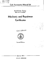 CAM 24 Mechanic And Repairman Certificates 1957