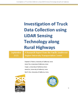 Investigation of Truck Data Collection using LiDAR Sensing Technology Along Rural Highways