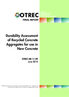 Durability assessment of recycled concrete aggregates for use in new concrete