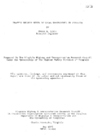 Traffic records needs of local governments in Virginia