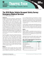 Traffic Tech The 2016 Motor Vehicle Occupant Safety Survey Emergency Medical Services