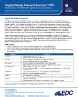 Targeted Overlay Pavement Solutions TOPS Highly Modified Asphalt