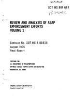 Review and Analysis of ASAP Enforcement Efforts Volume 3