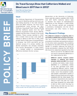 Do Travel Surveys Show that Californians Walked and Biked Less in 2017 than in 2012 Policy Brief