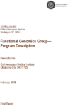 Functional Genomics Group  Program Description