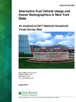 Alternative Fuel Vehicle Usage and Owner Demographics in New York State An Analysis of 2017 National Household Travel Survey Data