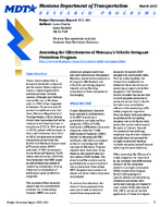 Assessing the Effectiveness of Montanas Vehicle Occupant Protection Program summary