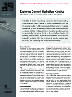 Exploring Cement Hydration Kinetics  International Summit on Cement Hydration Kinetics and Modeling  fact sheet