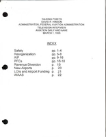 FAA Administrator David R Hinson Speeches March 1995