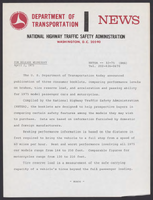 NHTSA News Releases AprilJuly 1975