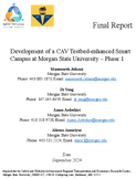Development of a CAV Testbedenhanced Smart Campus at Morgan State University  Phase 1