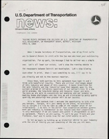 Talking Points Prepared for Delivery by US Secretary of Transportation Neil Goldschmidt GM Management Group