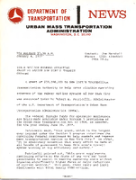 Department of Transportation News Urban Mass Transportation Administration UMTA 7701 786 Million Federal Operating Grant to Assist New Yorks Transit Systems