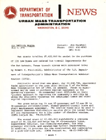 Department of Transportation News Urban Mass Transportation Administration UMTA 7662