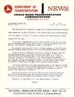 Department of Transportation News Urban Mass Transportation Administration DOT 9271