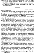 Interstate Commerce Commission Report of the Accident  Investigation Occurring on the PHILADELPHIA AND READING RAILWAY FORT WASHINGTON PA