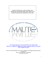 Innovative Data Collection and Modeling Methods for LongDistance Passenger Travel Demand Analysis