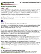 Human Environment Digest August 6 2020