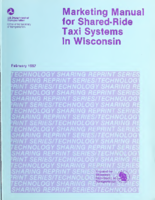 Marketing Manual for SharedRide Taxi Systems in Wisconsin