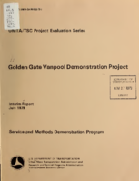 Golden Gate Vanpool Demonstration Project Interim Report