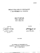 Impact injuries in pregnancy I Experimental studies