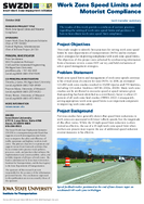 Work Zone Speed Limits and Motorist Compliance Tech Transfer Summary