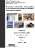 Evaluation of the Idaho Transportation Department Integrated RoadWeather Information System