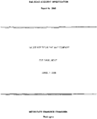 Interstate Commerce Commision Report of the Accident  Investigation Occuring on the GREAT NORTHERN CUT BANK MT