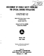 Assessment of Vehicle Safety Problems for Special Driving Populations