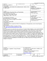 Alternative Methods of Flexible Base Compaction Acceptance November 2012