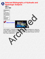 Selected Bibliography of Hydraulic and Hydrologic Subjects