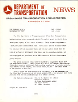 Department of Transportation News Urban Mass Transportation Administration DOT10268