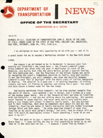 Remarks by US Secretary of Transportation John A Volpe to the Sons of Italy