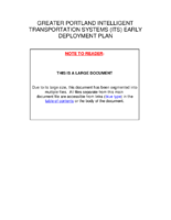 Greater Portland intelligent transportation systems ITS early deployment plan