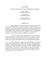 Constructed wetlands for nonpoint source pollution control