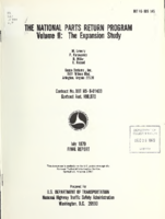 The national parts return program  Volume II  the expansion study