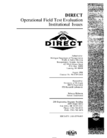 DIRECT Operational Field Test Evaluation Institutional Issues