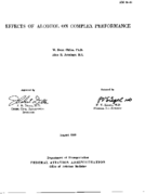 Effects of alcohol on complex performance