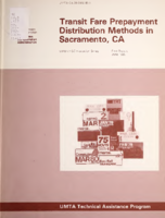 Transit Fare Prepayment Distribution Methods in Sacramento CA 1985