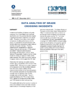 Data analysis of grade crossing incidents  research results