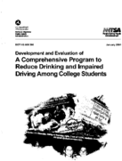 Development and Evaluation of a Comprehensive Program to Reduce Drinking and Impaired Driving among College Students